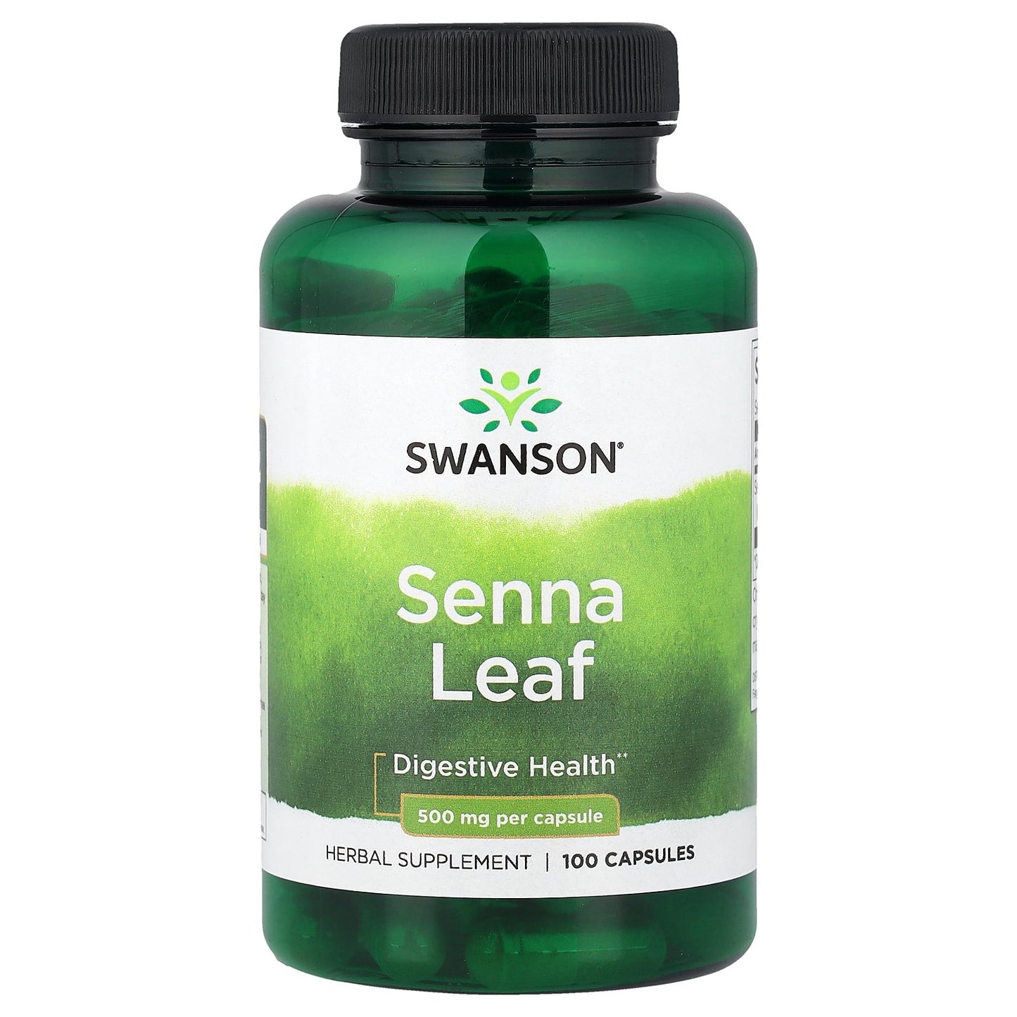 Swanson, Senna Leaf, 500 mg, 100 Capsules