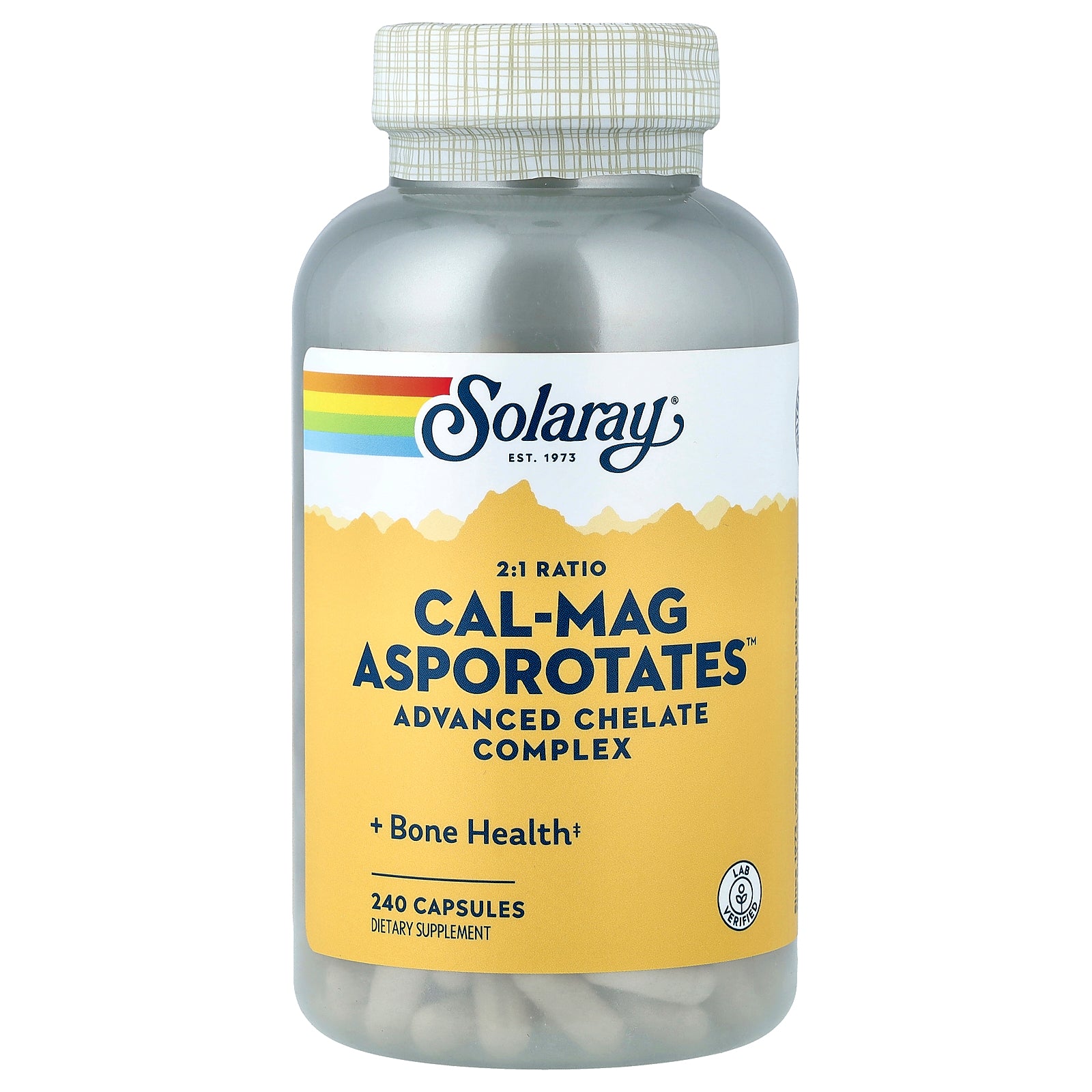Solaray, 2:1 Ratio Cal-Mag Asporotates™, 240 Capsules