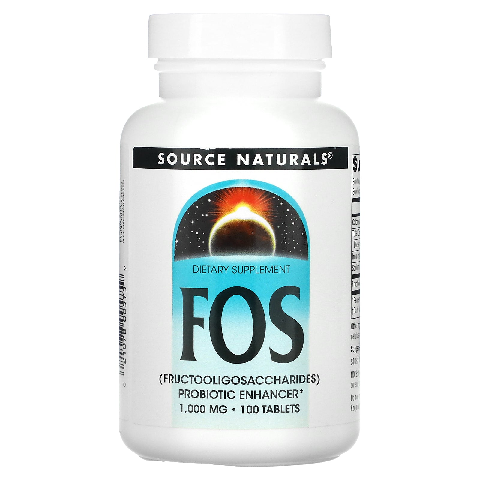 Source Naturals, FOS, 100 Tablets