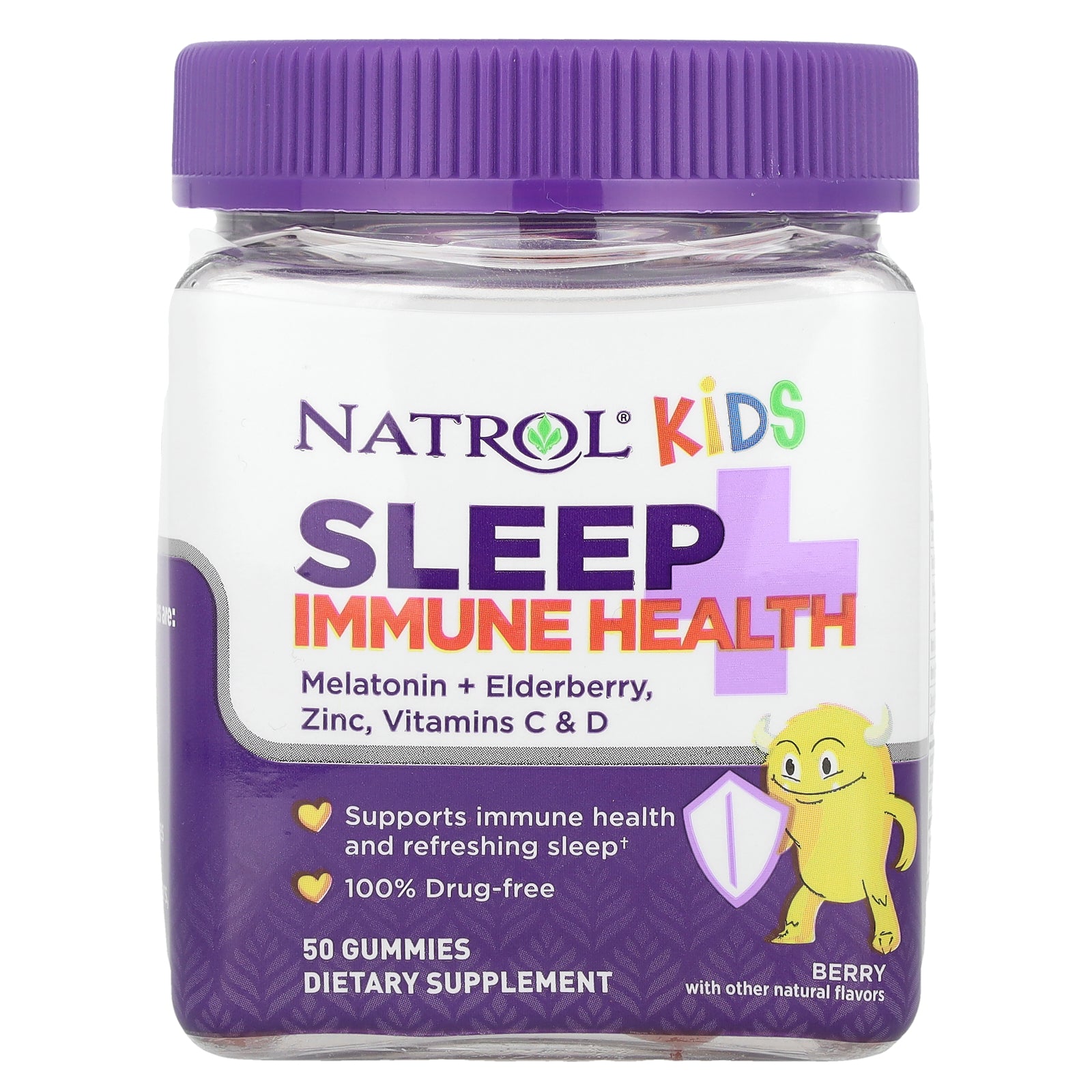 Natrol, Kids, Sleep + Immune Health, Berry, 50 Gummies