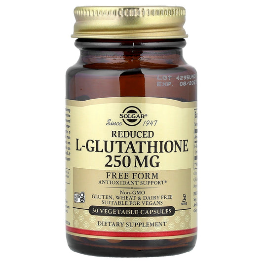 Solgar, Reduced L-Glutathione, 250 mg, 30 Vegetable Capsules