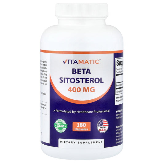 Vitamatic, Beta Sitosterol, 400 mg, 180 Capsules