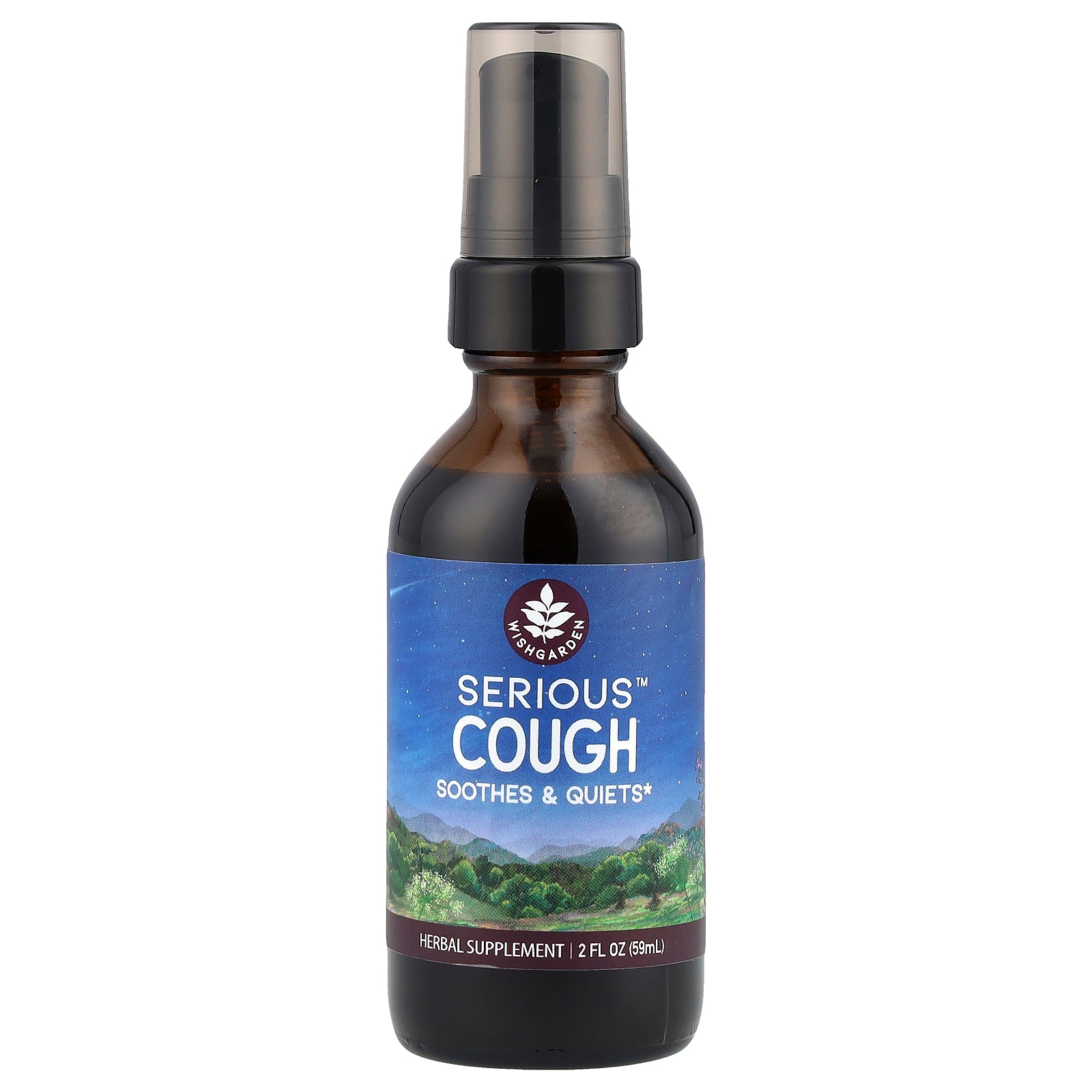 WishGarden Herbs, Serious™ Cough, Soothes & Quiets, 2 fl oz (59 ml)