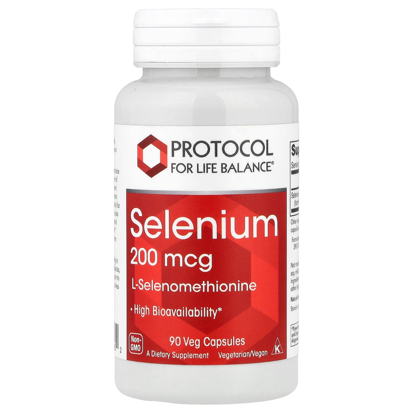 Protocol for Life Balance, Selenium, 200 mcg, 90 Veg Capsules