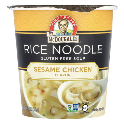 Dr. McDougall's, Rice Noodle Gluten Free Soup, Sesame Chicken, 1.3 oz (37 g)