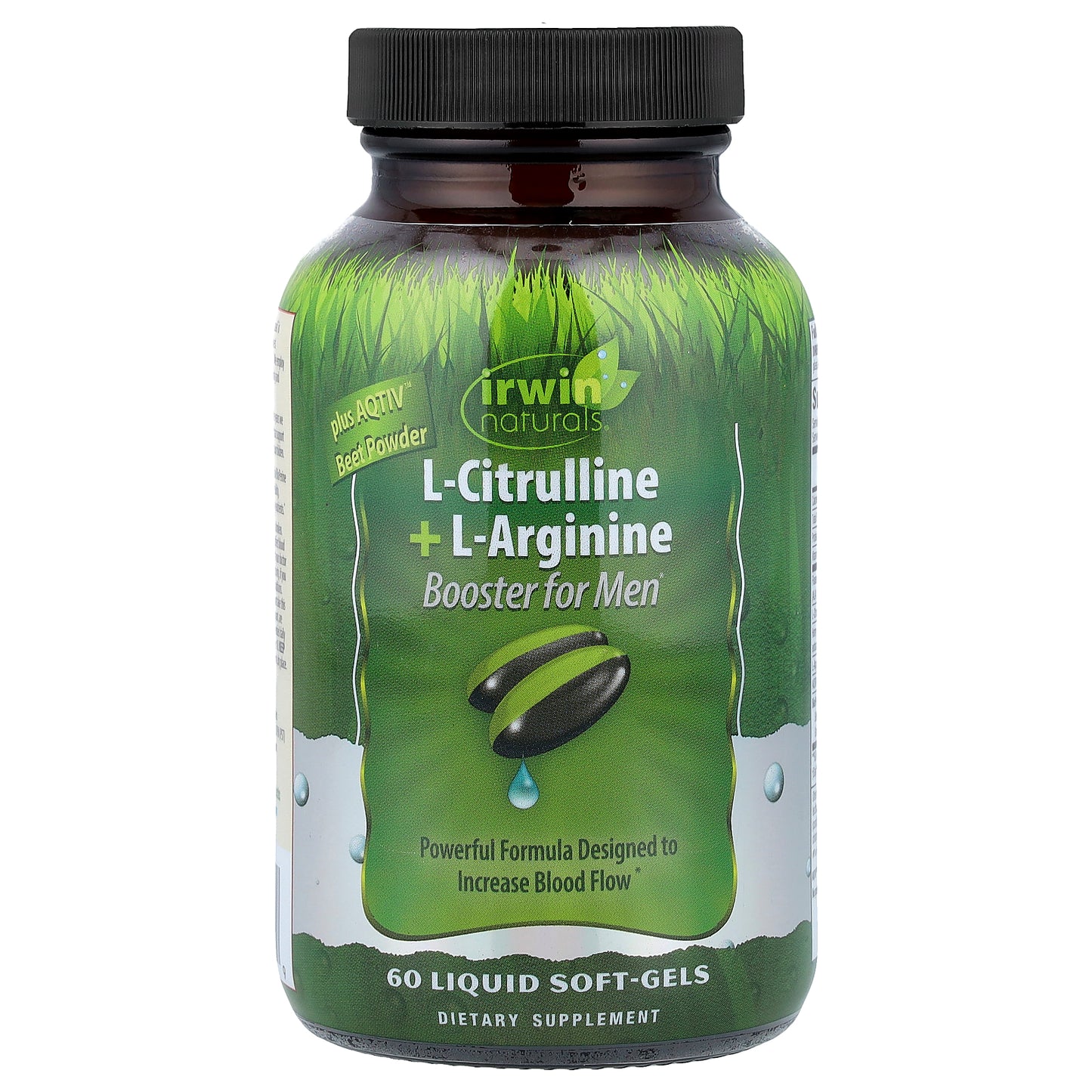 Irwin Naturals, L-Citrulline + L-Arginine, Booster for Men, 60 Liquid Soft-Gels