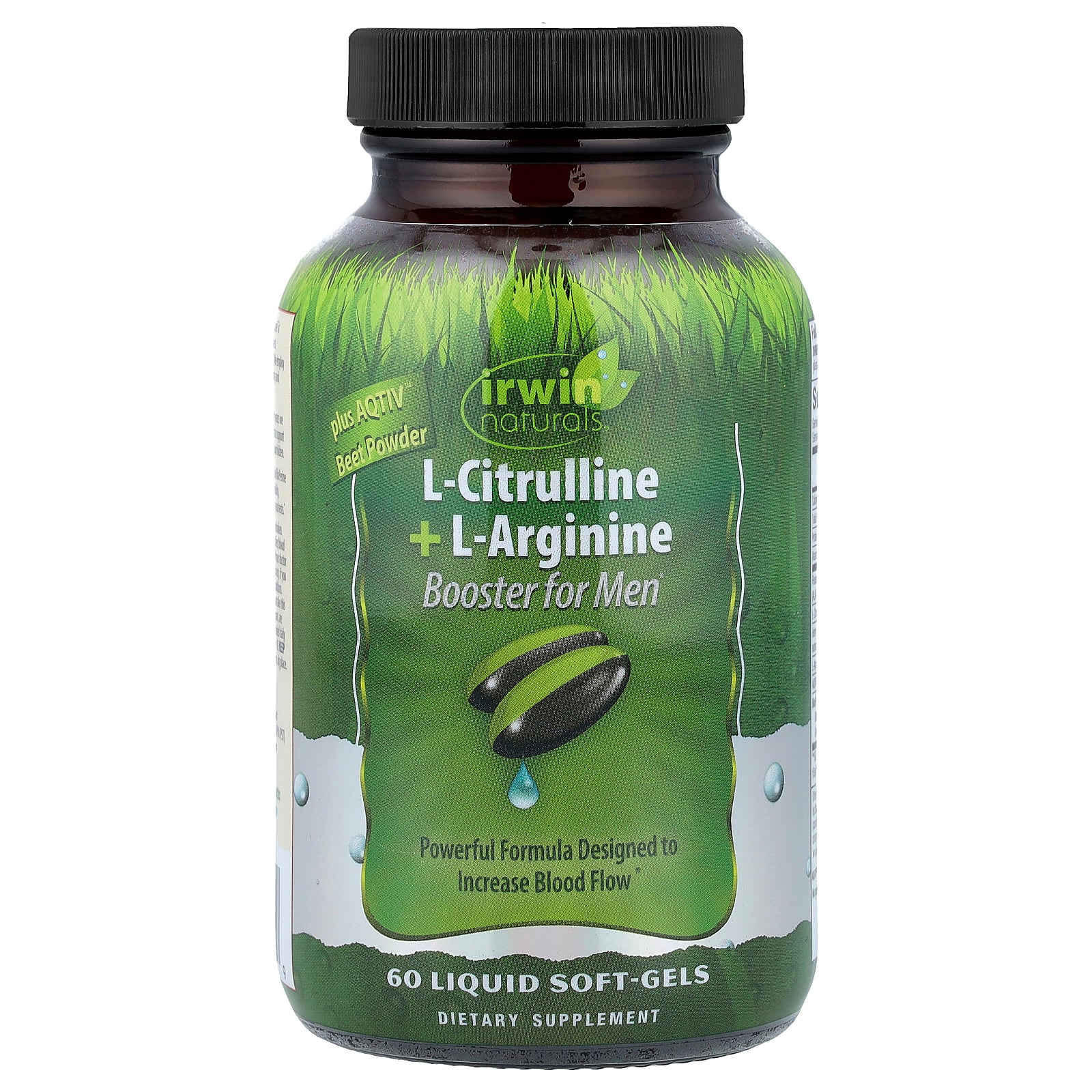 Irwin Naturals, L-Citrulline + L-Arginine, Booster for Men, 60 Liquid Soft-Gels
