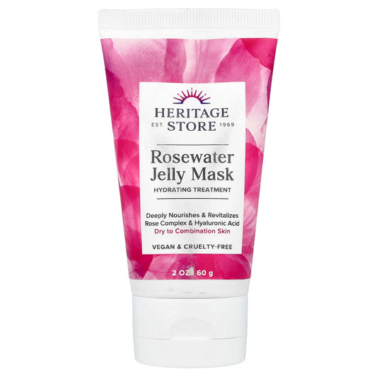 Heritage Store, Rosewater Jelly Mask, Dry to Combination Skin, 2 oz (60 g)