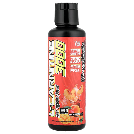 VMI Sports, L-Carnitine 3000, Peach Mango, 16 fl oz (473 ml)