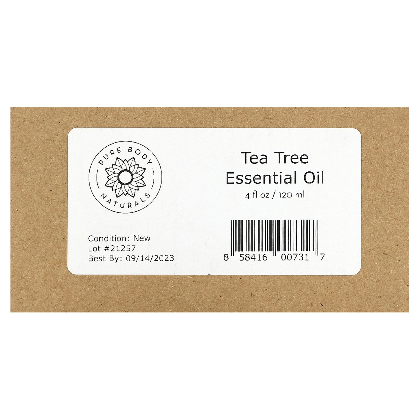 Pure Body Naturals, Essential Oil, Tea Tree , 4 fl oz (120 ml)