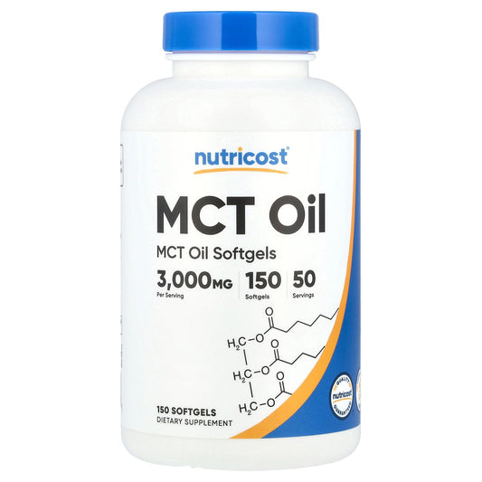 Nutricost, MCT Oil, 150 Softgels (1,000 mg per Softgel)