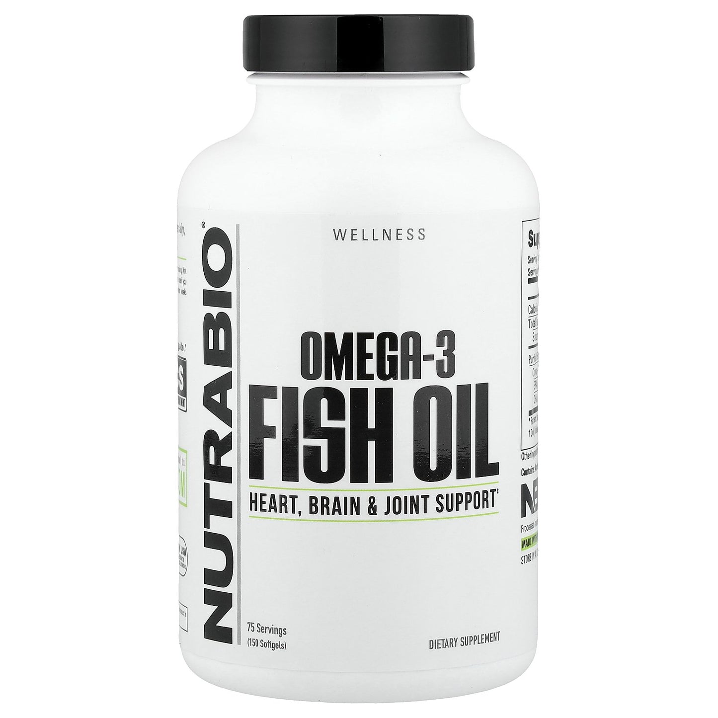 NutraBio, Omega-3 Fish Oil, 150 Softgels (1,000 mg per Softgel)