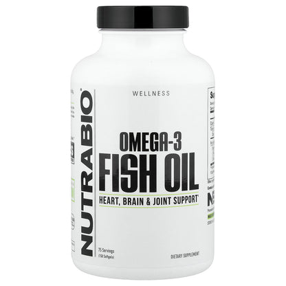 NutraBio, Omega-3 Fish Oil, 150 Softgels (1,000 mg per Softgel)