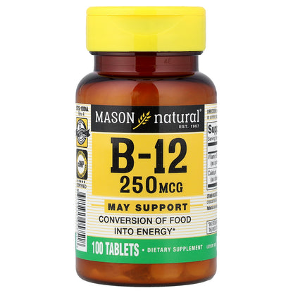 Mason Natural, Vitamin B-12, 100 Tablets