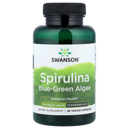 Swanson, Spirulina Blue-Green Algae, Standardized, 90 Veggie Capsules