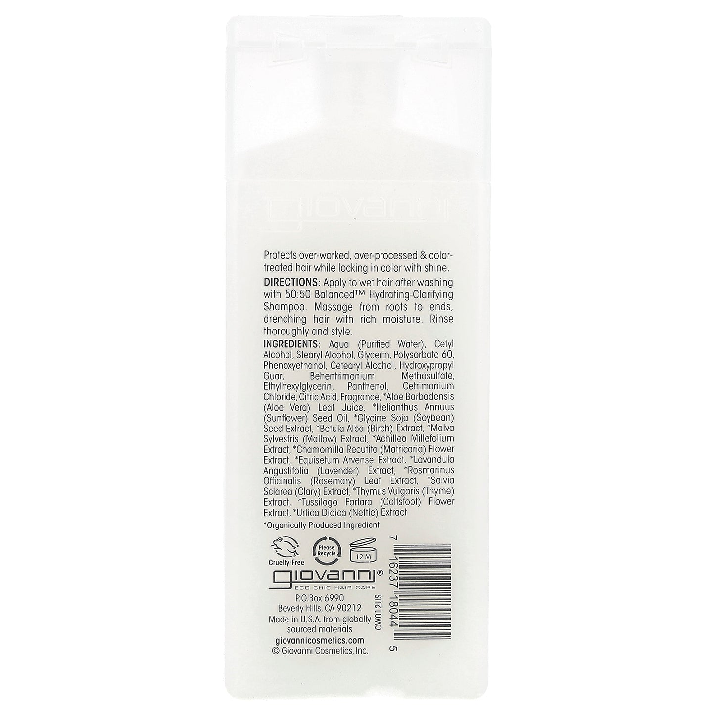 Giovanni, 50:50 Balanced™, Hydrating-Calming Conditioner, For Normal to Dry Hair, 2 fl oz (60 ml)