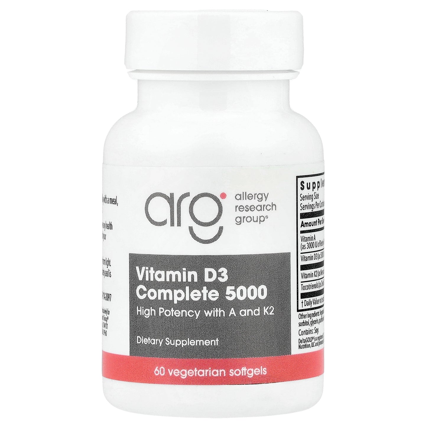 Allergy Research Group, Vitamin D3 Complete 5000, 60 Vegetarian Softgels