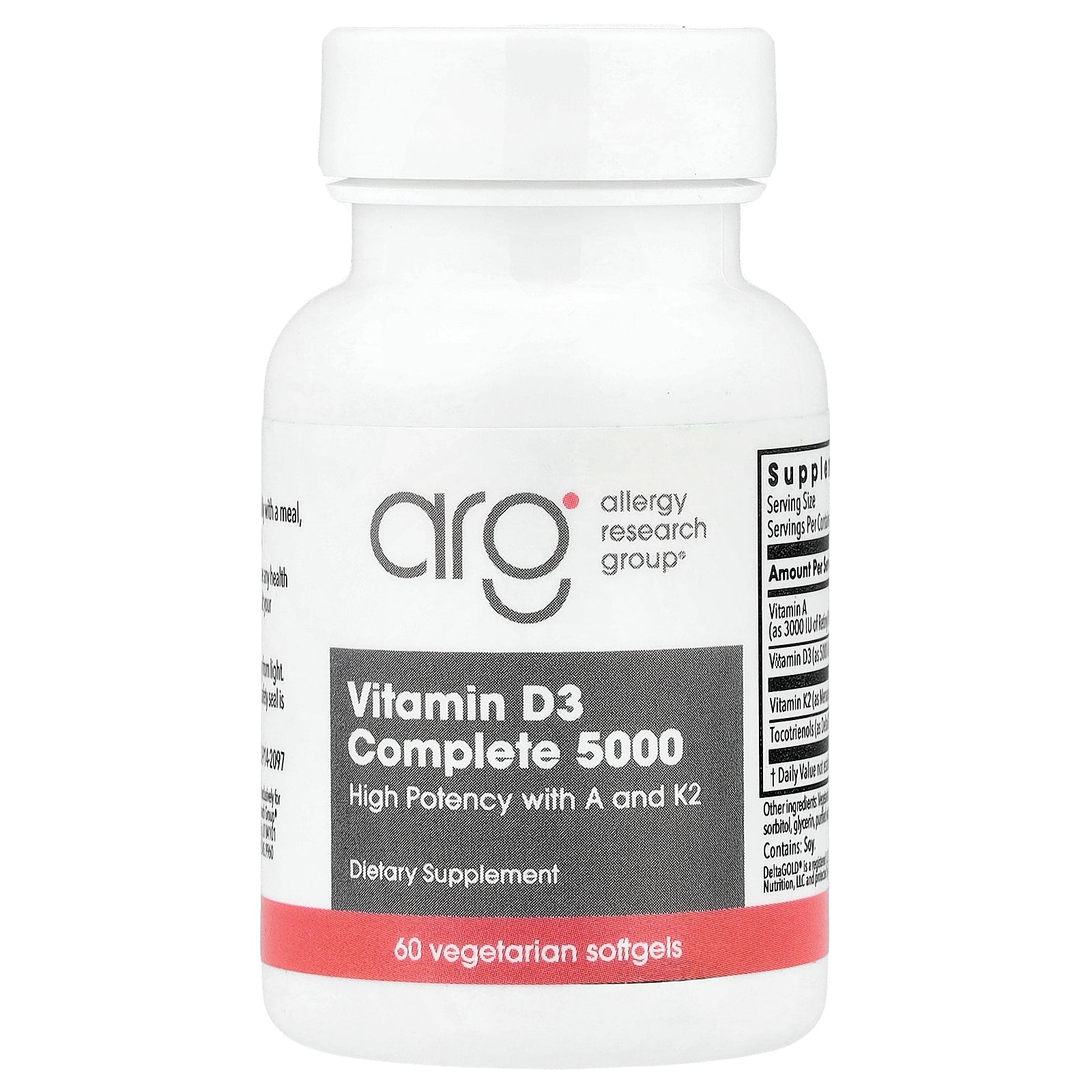 Allergy Research Group, Vitamin D3 Complete 5000, 60 Vegetarian Softgels