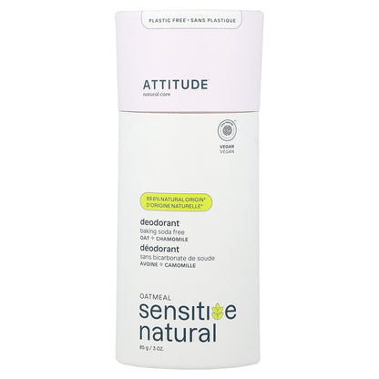 ATTITUDE, Oatmeal Sensitive Natural, Deodorant, Chamomile, 3 oz ( 85 g)