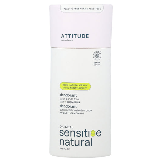 ATTITUDE, Oatmeal Sensitive Natural, Deodorant, Chamomile, 3 oz ( 85 g)