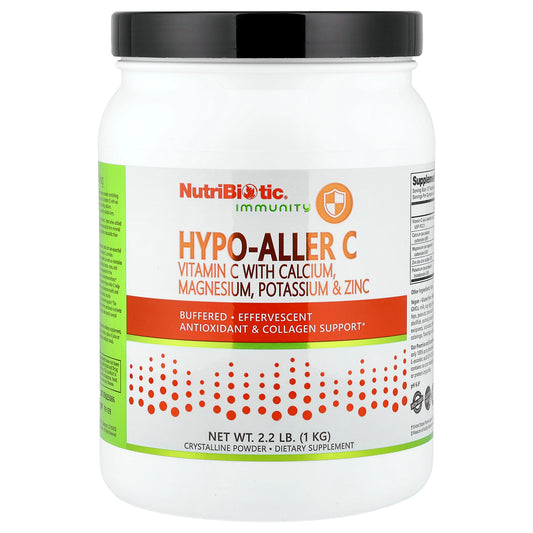 NutriBiotic, Immunity, Hypo-Aller C, Vitamin C with Calcium, Magnesium, Potassium & Zinc, 2.2 lb (1 kg)