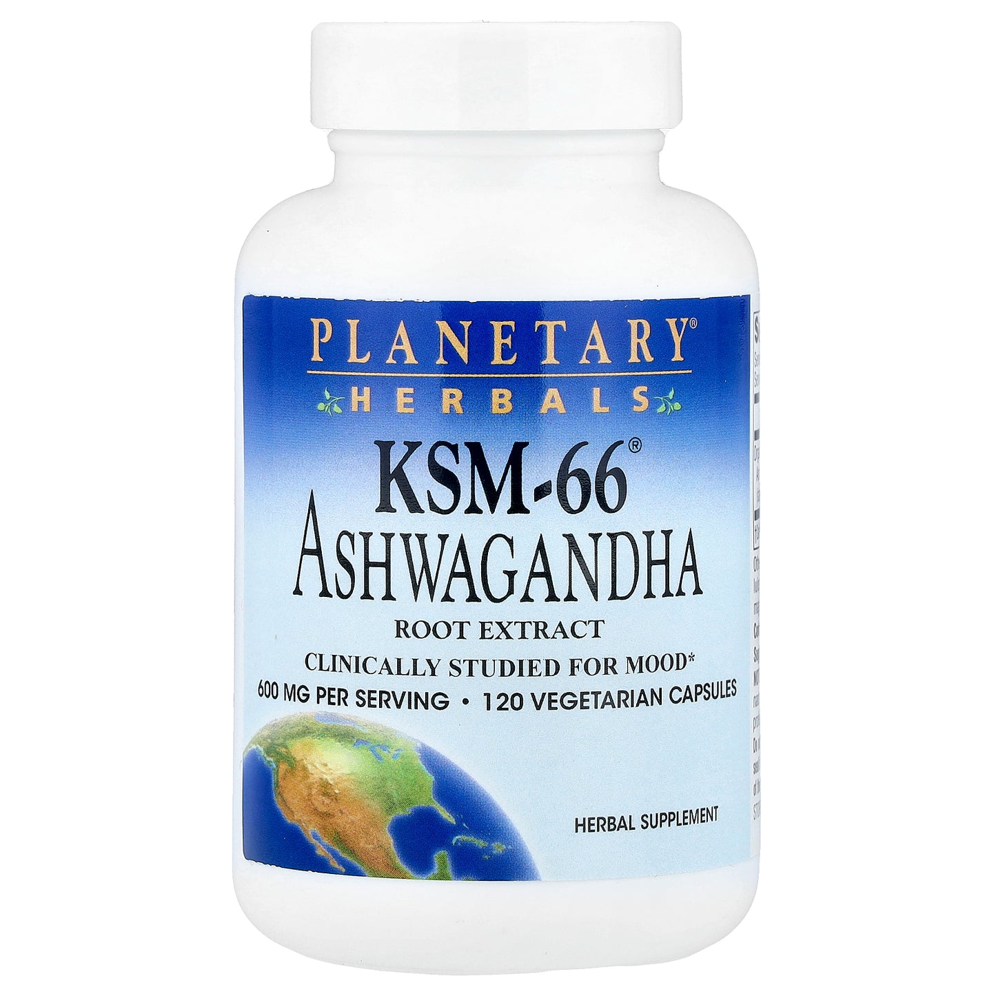 Planetary Herbals, KSM-66® Ashwagandha Root Extract, 120 Vegetarian Capsules (300 mg per Capsule)