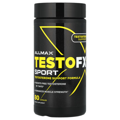 ALLMAX, TestoFX Sport, Testosterone Support Formula, 80 Capsules