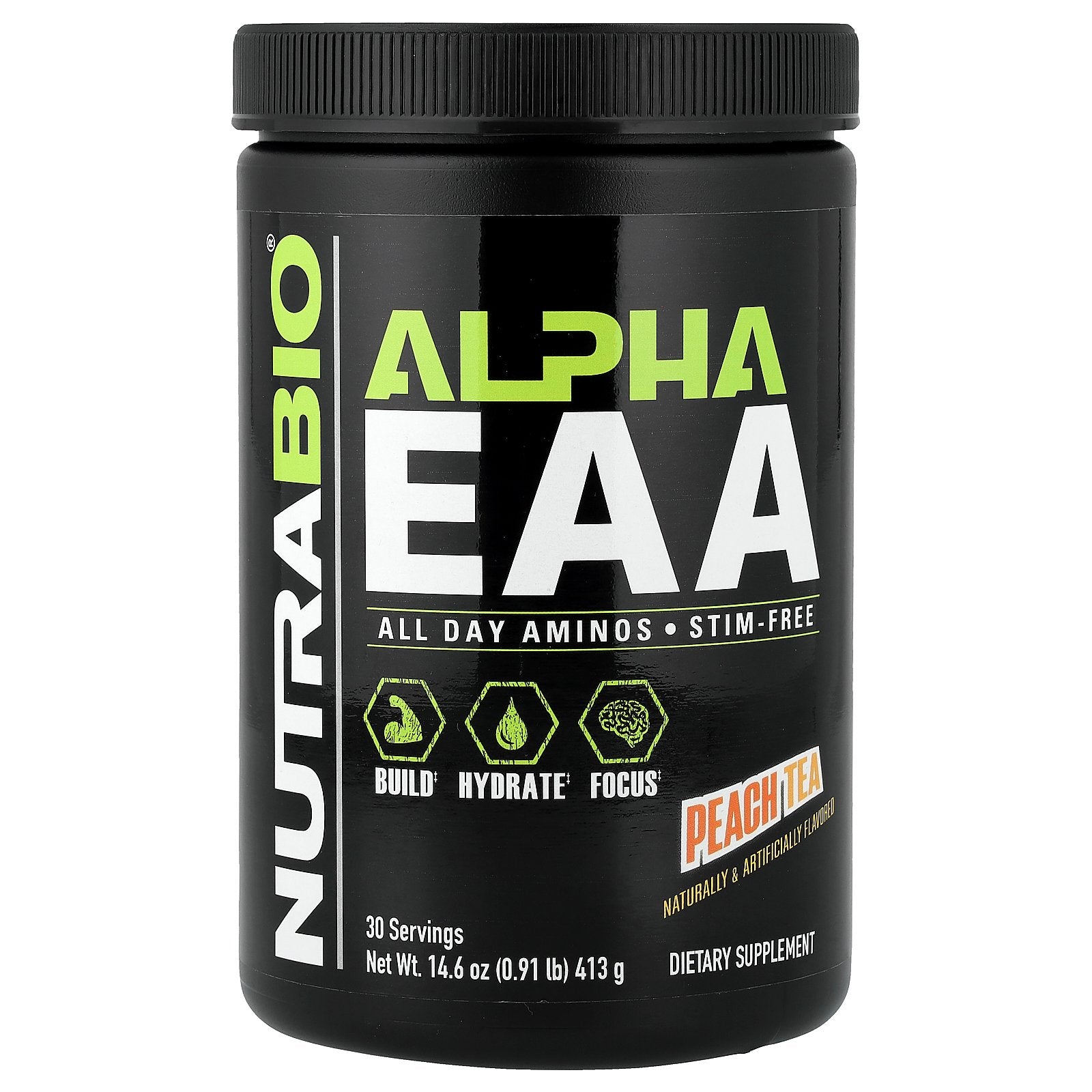 NutraBio, Alpha EAA, Peach Tea, 0.91 lb (413 g)