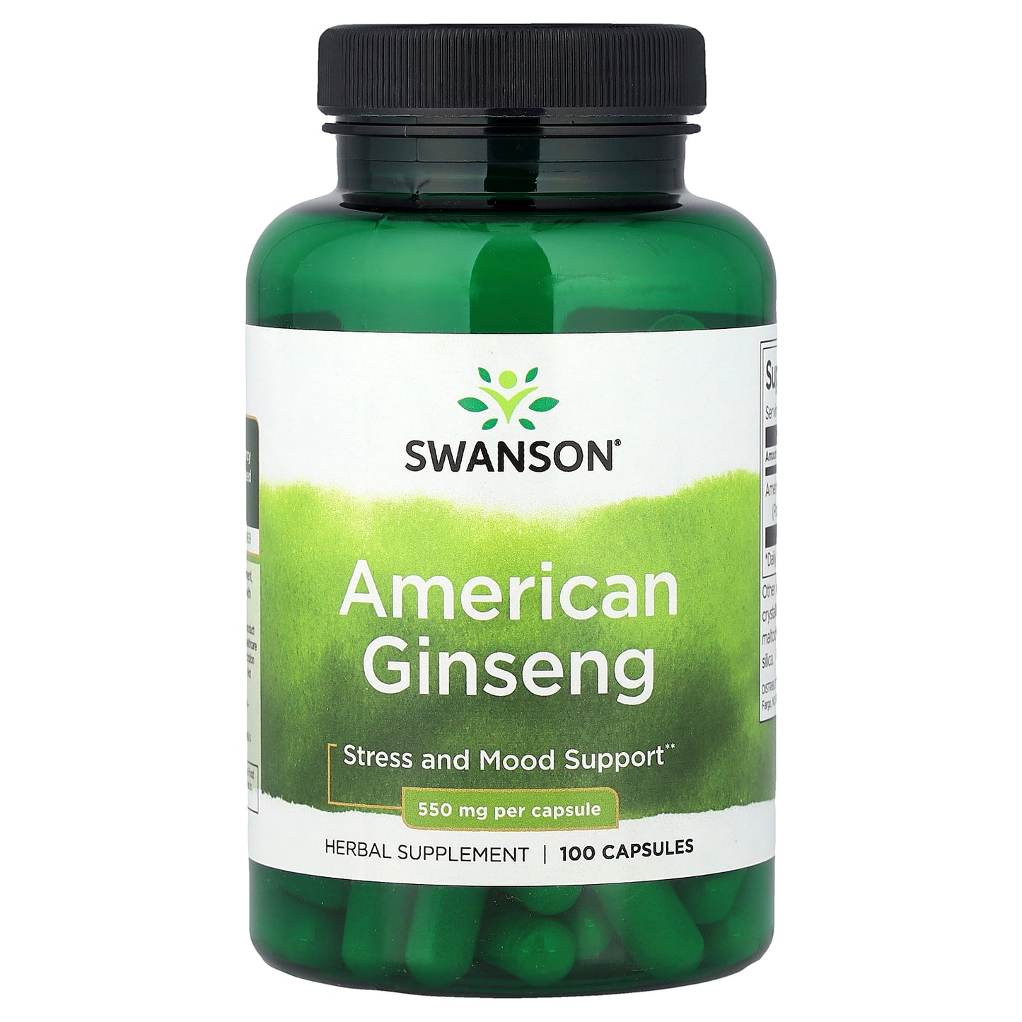 Swanson, American Ginseng , 550 mg , 100 Capsules
