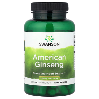 Swanson, American Ginseng , 550 mg , 100 Capsules