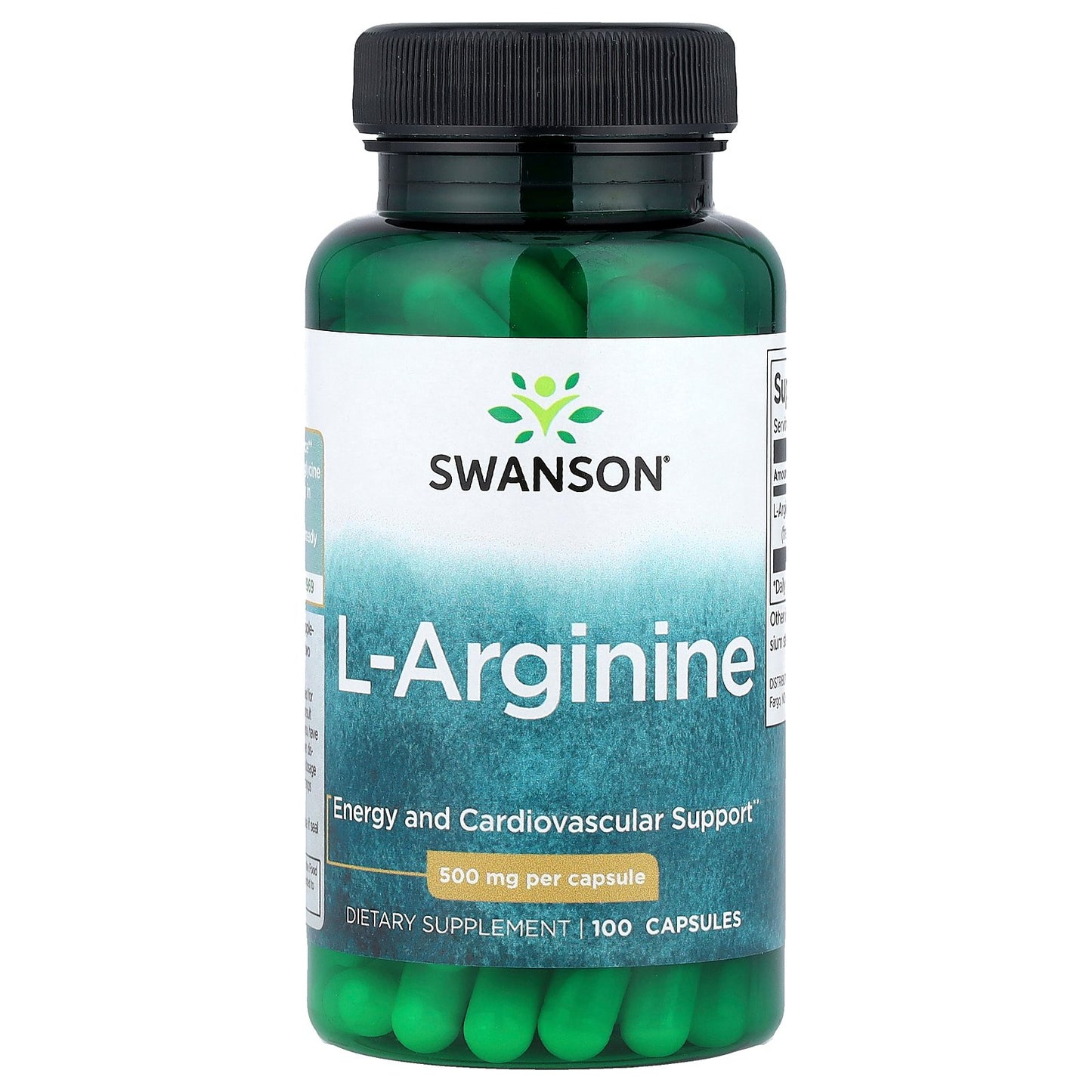 Swanson, L-Arginine, 500 mg, 100 Capsules