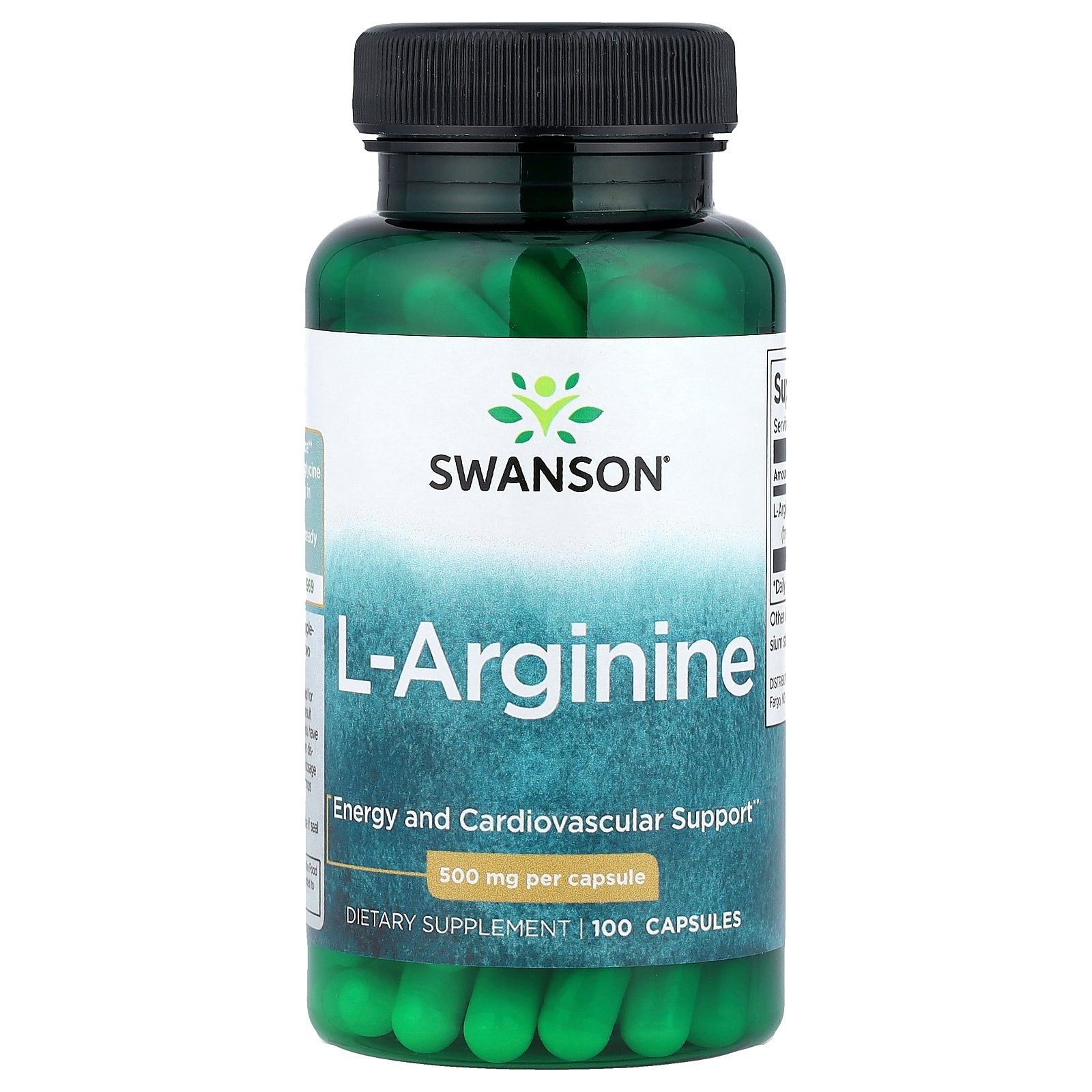 Swanson, L-Arginine, 500 mg, 100 Capsules