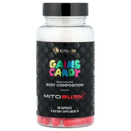 ALPHA LION, Gains Candy, MitoBurn®, 60 Capsules