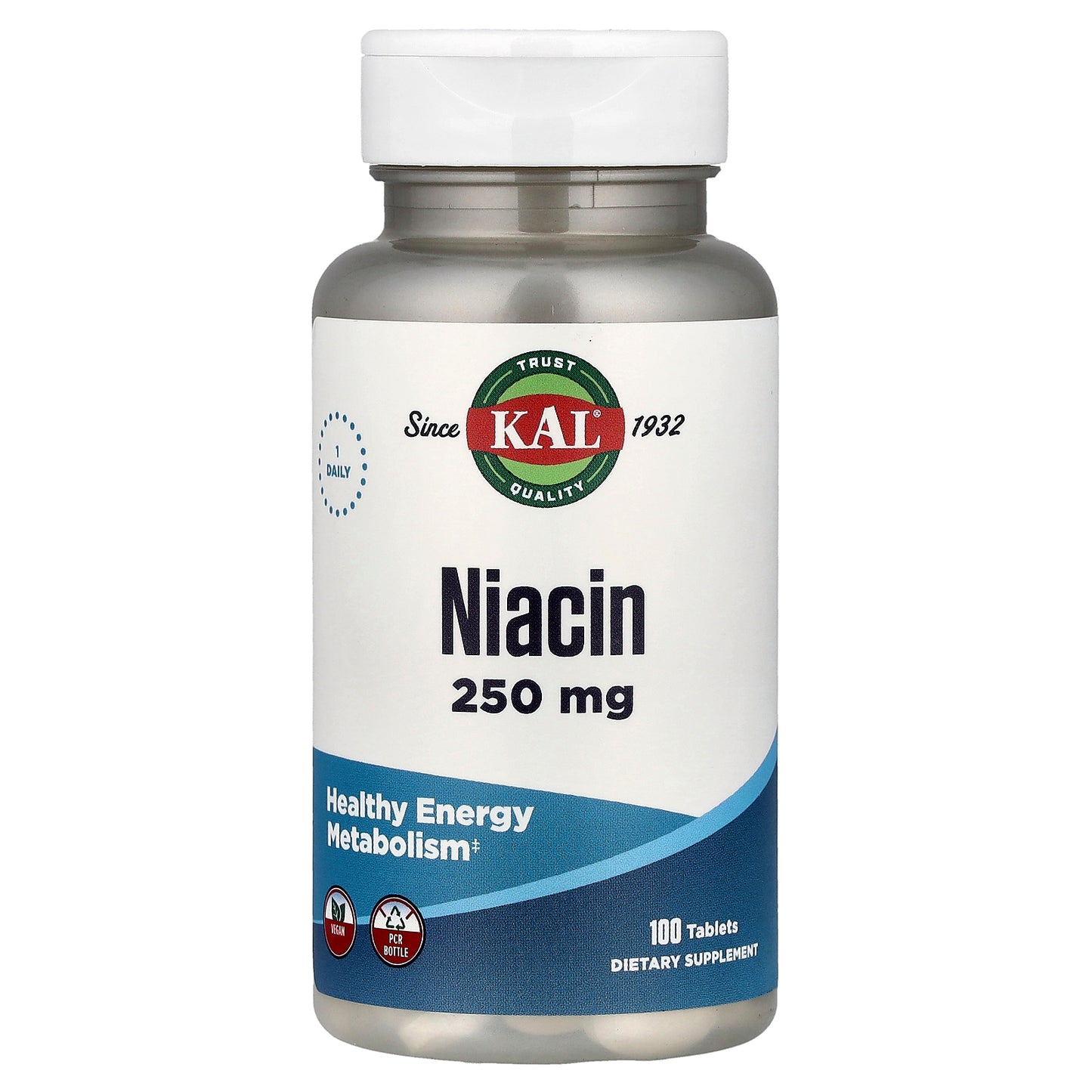 KAL, Niacin, 250 mg, 100 Tablets