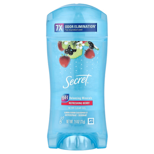 Secret, 48 Hour Clear Gel, Antiperspirant/Deodorant, Refreshing Berry, 2.6 oz (73 g)