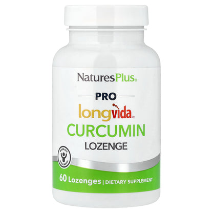NaturesPlus, PRO longvida® Curcumin Lozenge, 60 Lozenges (250 mg per Lozenge)