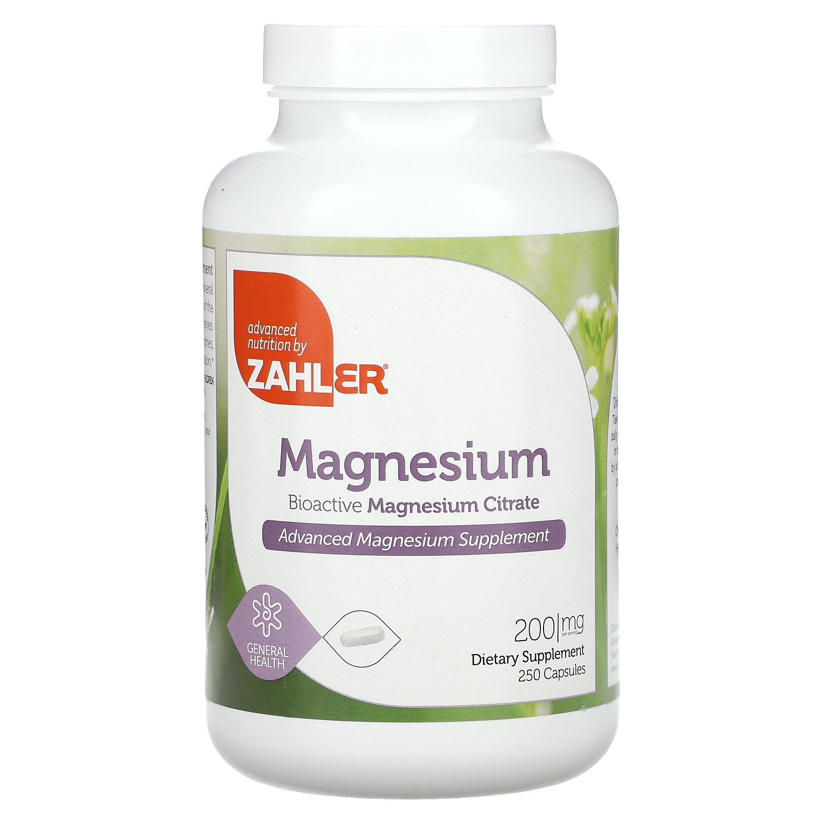 Zahler, Magnesium, Bioactive Magnesium Citrate, 200 mg, 250 Capsules