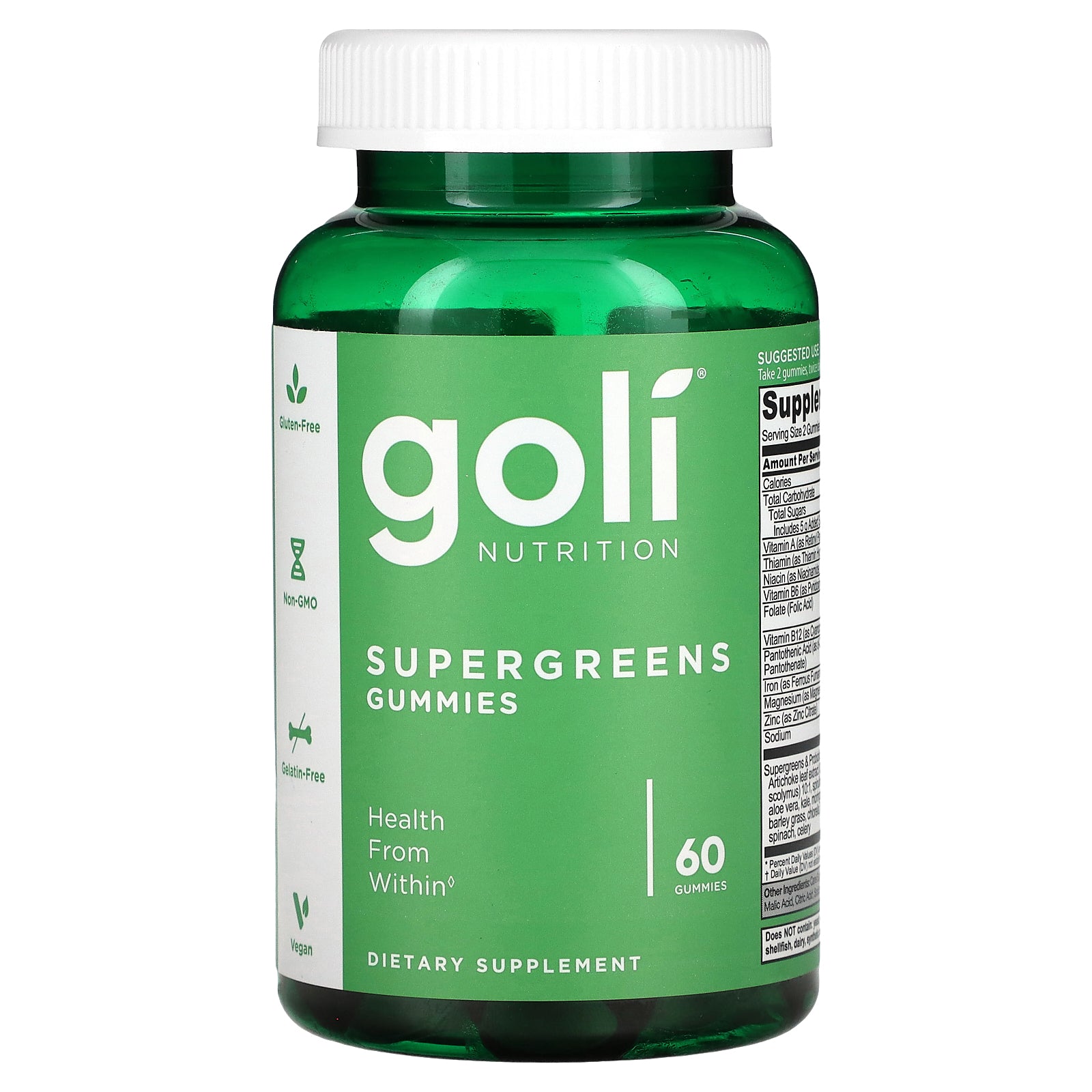 Goli Nutrition, Supergreens Gummies,  60 Gummies