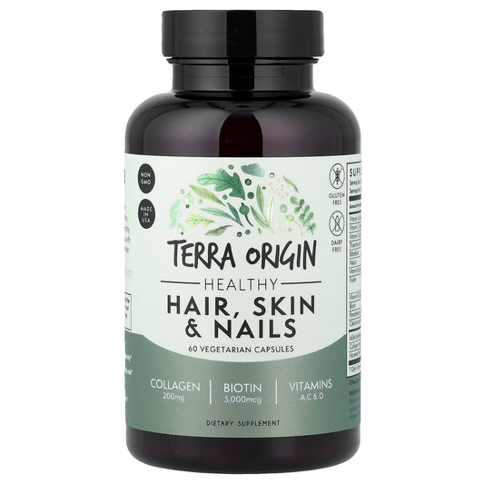 Terra Origin, Healthy Hair, Skin & Nails, 60 Vegetarian Capsules