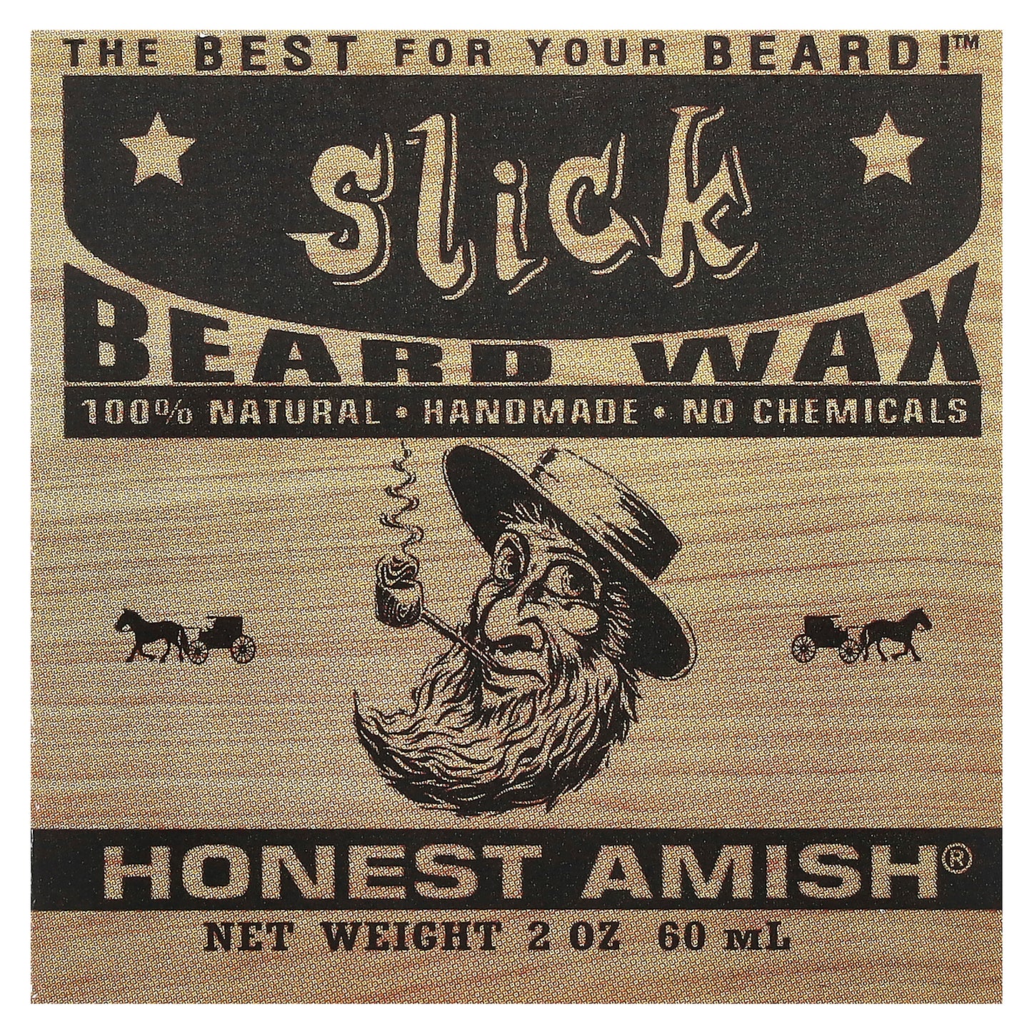 Honest Amish, Slick Beard Wax, 2 oz (60 ml)