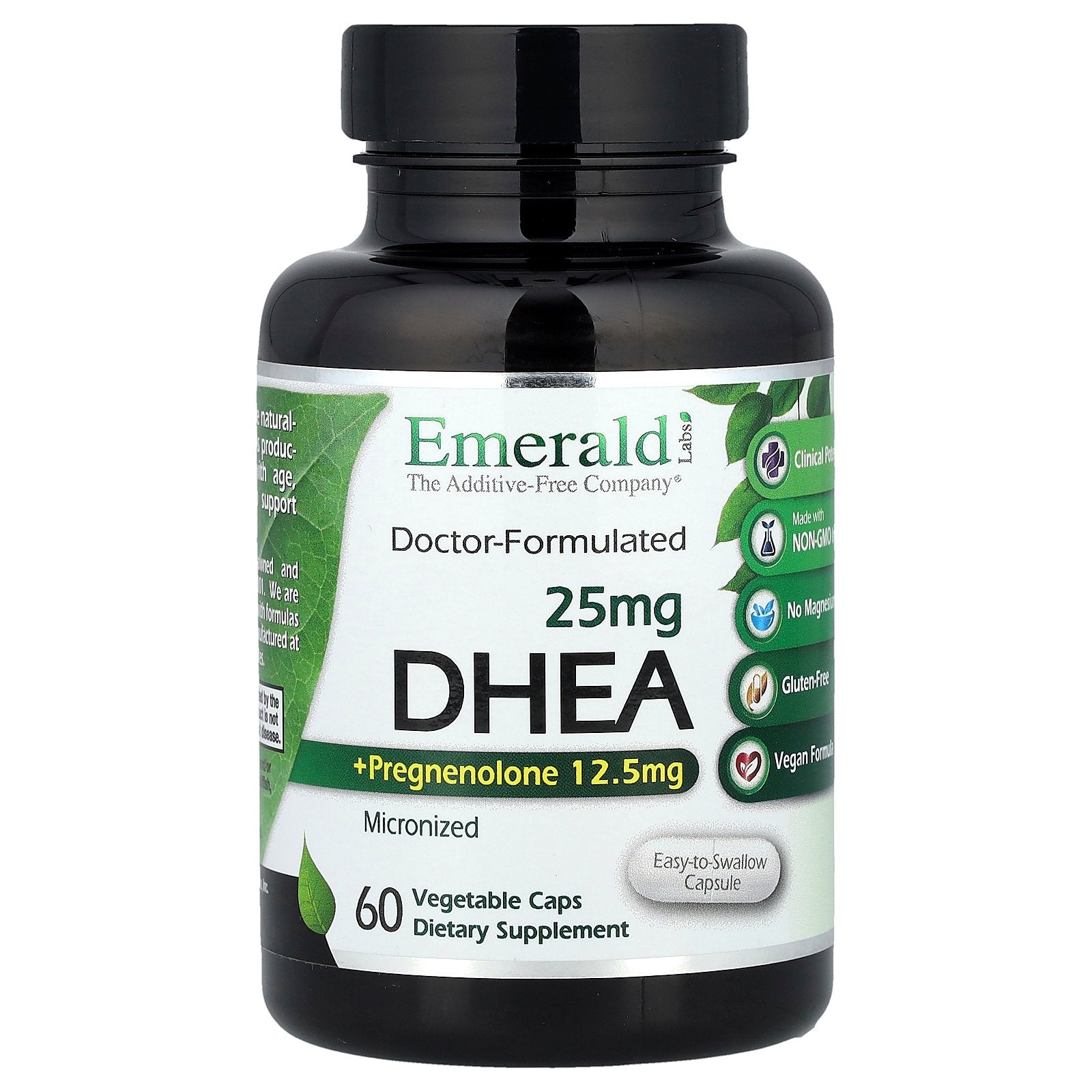 Emerald Laboratories, DHEA + Pregnenolone, 60 Vegetable Caps