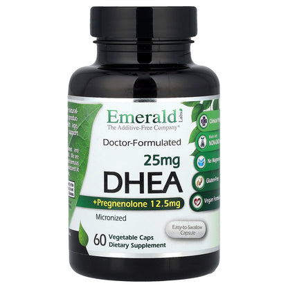 Emerald Laboratories, DHEA + Pregnenolone, 60 Vegetable Caps