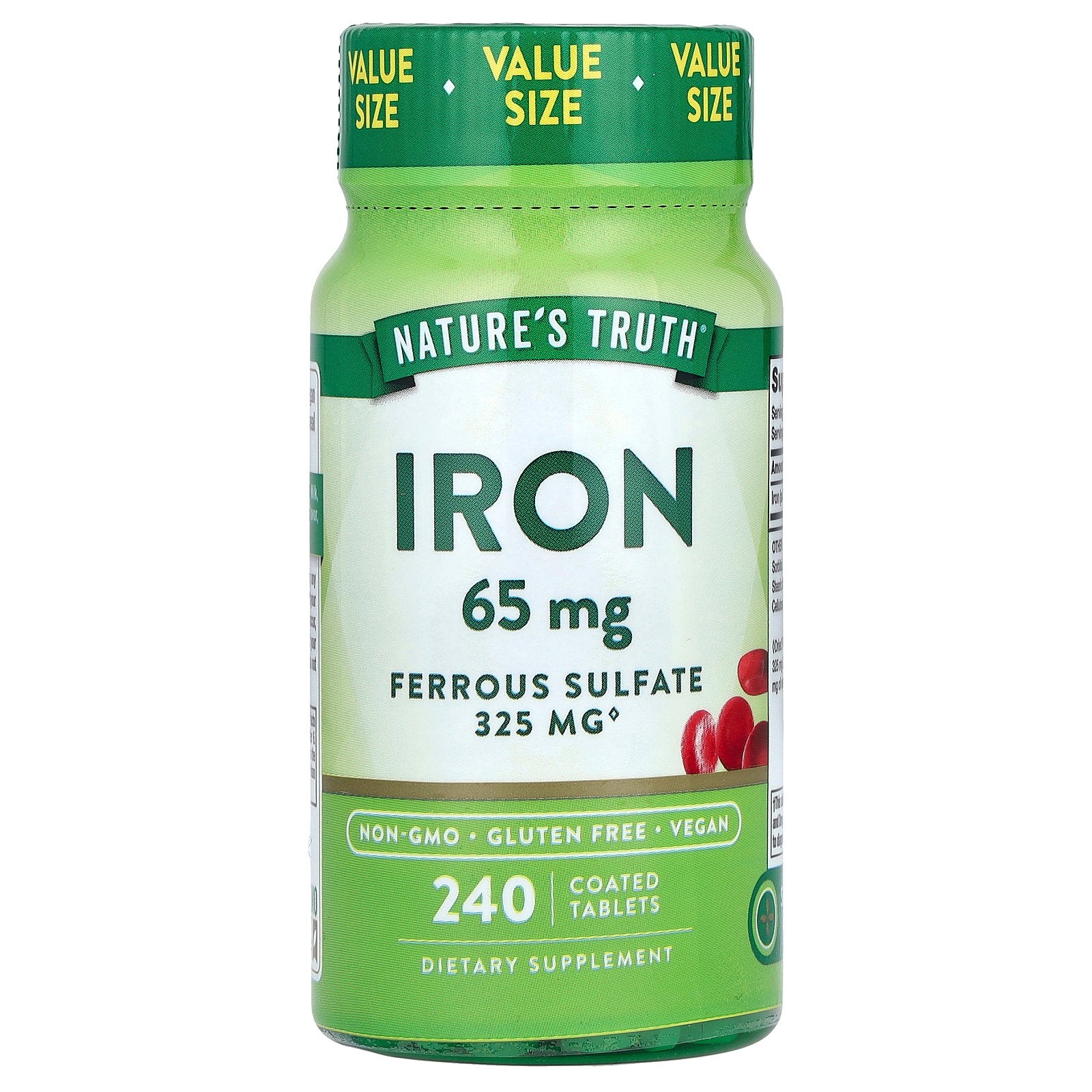 Nature's Truth, Iron, 65 mg, 240 Coated Tablets