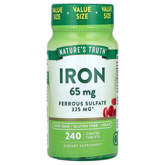 Nature's Truth, Iron, 65 mg, 240 Coated Tablets