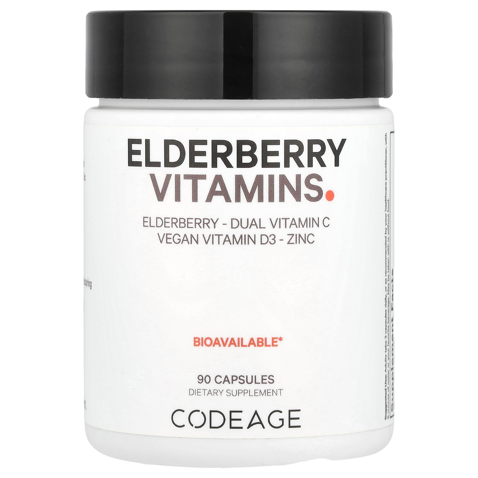 Codeage, Elderberry Vitamins, 90 Capsules