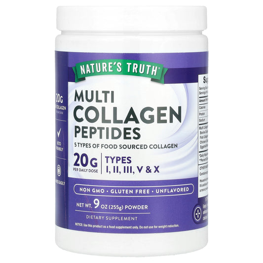 Nature's Truth, Multi Collagen Peptides Powder, Unflavored, 9 oz (255 g)