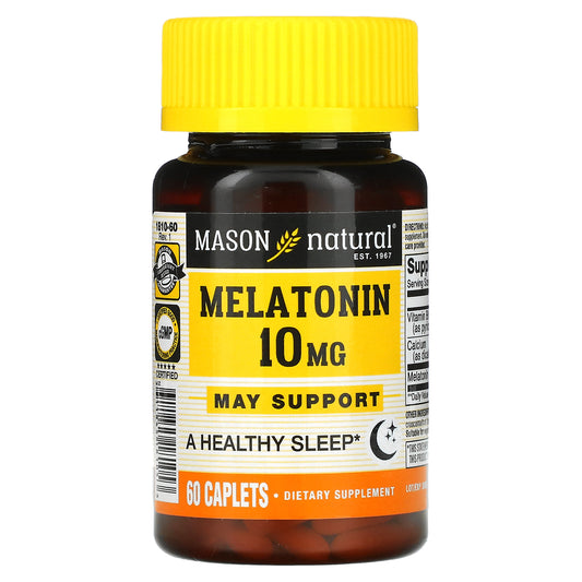 Mason Natural, Melatonin, 10 mg, 60 Caplets