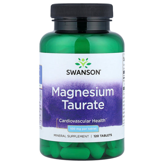 Swanson, Magnesium Taurate, 120 tablets (100 mg per Tablet)