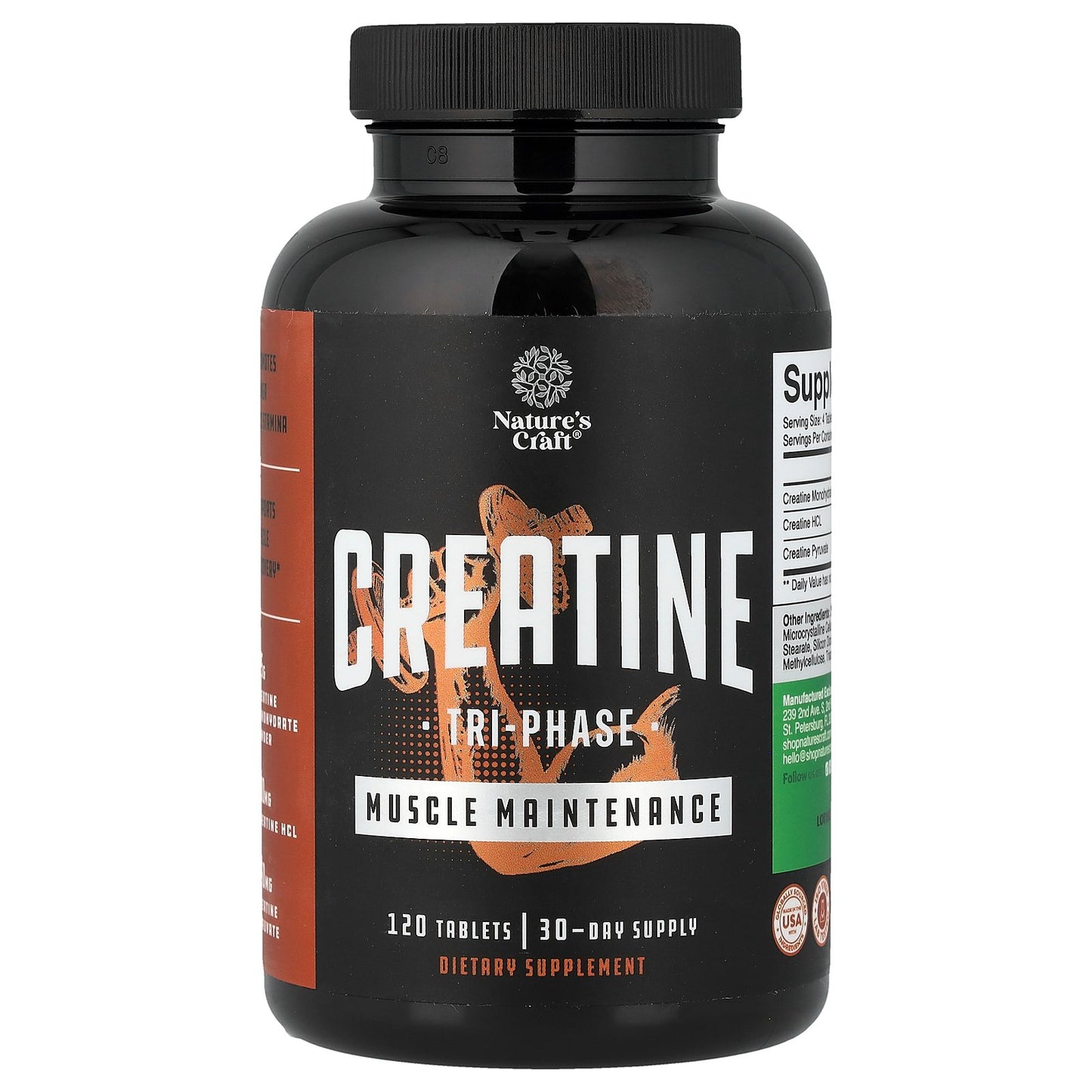 Nature's Craft, Creatine, Tri-Phase, 120 Tablets