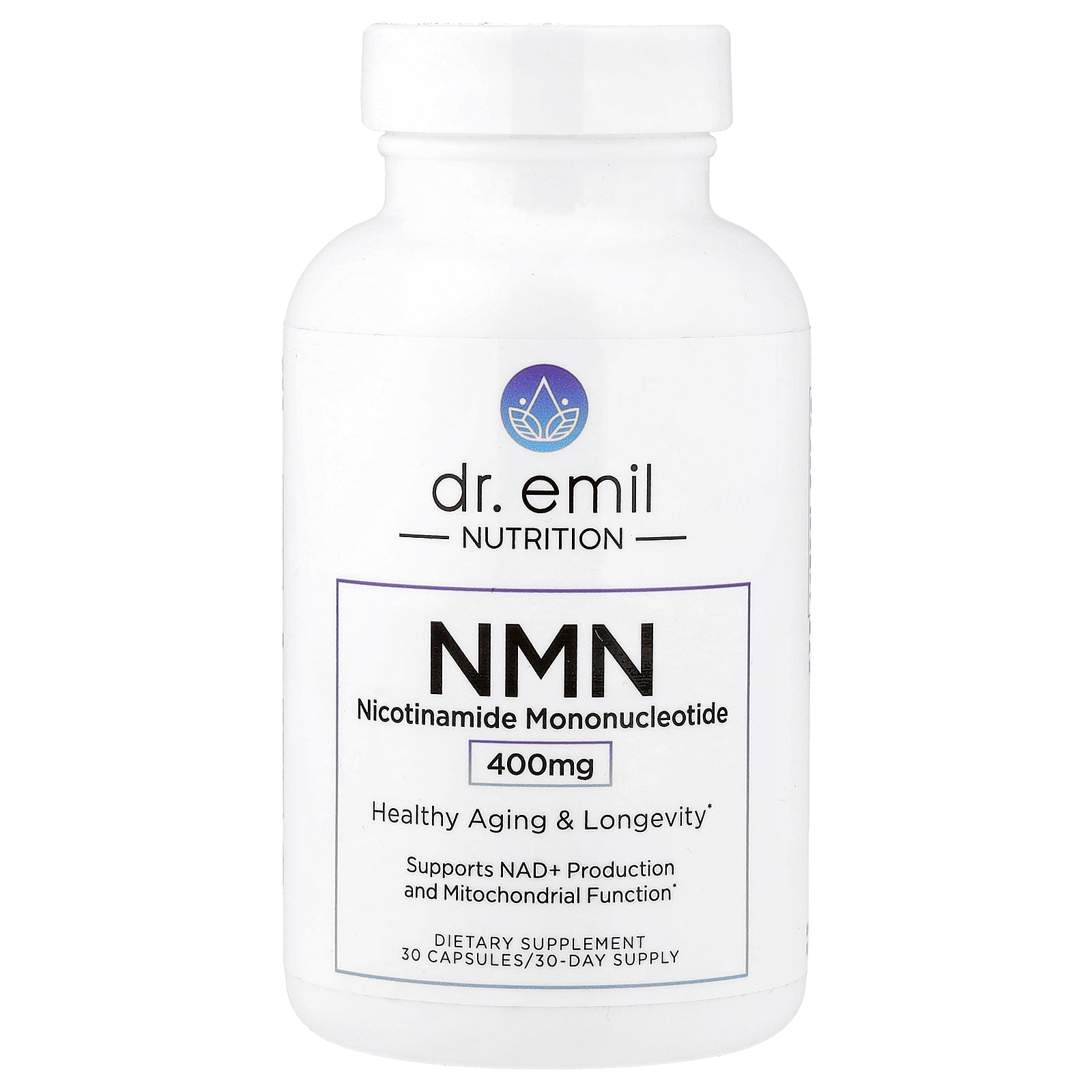 Dr. Emil Nutrition, NMN, 400 mg, 30 Capsules